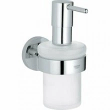 Дозатор жидкого мыла GROHE Essentials с держателем, хром (40448001)