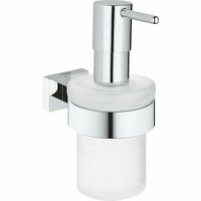 Дозатор жидкого мыла с держателем GROHE Essentials Cube, хром (40756001) Дозатор жидкого мыла с держателем GROHE Essentials Cube, хром (40756001)