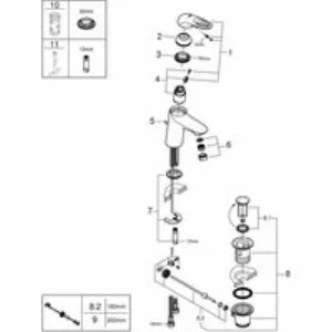 Смеситель для раковины GROHE Eurostyle, S-size, белая луна (23374LS3) Смеситель для раковины GROHE Eurostyle, S-size, белая луна (23374LS3)
