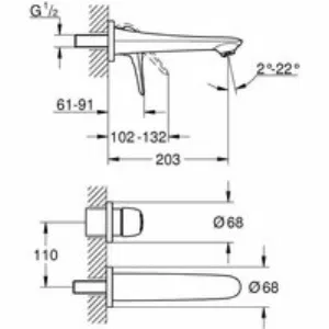 Внешняя часть смесителя для раковины GROHE Eurostyle M-Size, белая луна (19571LS3) Внешняя часть смесителя для раковины GROHE Eurostyle M-Size, белая луна (19571LS3)