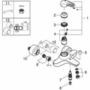Смеситель для ванны GROHE Eurostyle, белая луна (33591LS3) Смеситель для ванны GROHE Eurostyle, белая луна (33591LS3)
