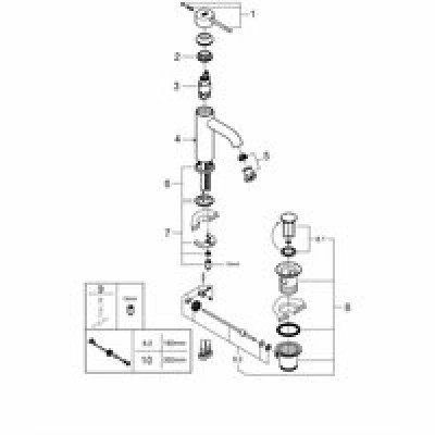Смеситель для раковины GROHE Essence с донным клапаном, S-size, хром (23589001) Смеситель для раковины GROHE Essence с донным клапаном, S-size, хром (23589001)