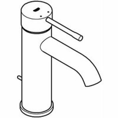 Смеситель для раковины GROHE Essence с донным клапаном, S-size, хром (23589001) Смеситель для раковины GROHE Essence с донным клапаном, S-size, хром (23589001)