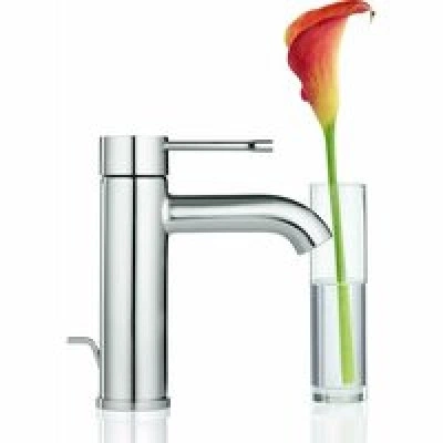 Смеситель для раковины GROHE Essence с донным клапаном, S-size, хром (23589001) Смеситель для раковины GROHE Essence с донным клапаном, S-size, хром (23589001)