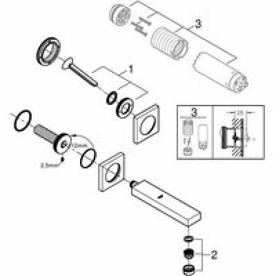 Внешняя часть смесителя для раковины GROHE Eurocube Joy на 2 отверстия, хром (19998000) Внешняя часть смесителя для раковины GROHE Eurocube Joy на 2 отверстия, хром (19998000)