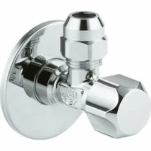 Угловой вентиль GROHE 1/2-3/8 для подключения смесителей, хром (22018000) Угловой вентиль GROHE 1/2-3/8 для подключения смесителей, хром (22018000)