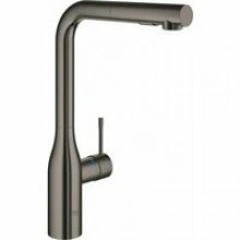 Смеситель для кухни GROHE Essence с вытяжным душем, темный графит глянец (30270A00)