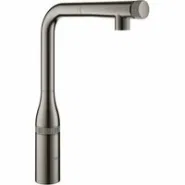 Смеситель для кухни GROHE Essence SmartControl с вытяжным изливом, темный графит глянец (31615A00)