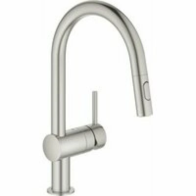 Смеситель для кухни GROHE Minta с вытяжным душем, C-образный излив, суперсталь (32321DC2) Смеситель для кухни GROHE Minta с вытяжным душем, C-образный излив, суперсталь (32321DC2)