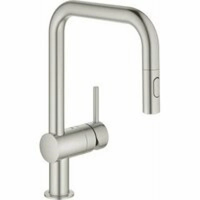 Смеситель для кухни GROHE Minta с вытяжным душем, U-образный излив, суперсталь (32322DC2) Смеситель для кухни GROHE Minta с вытяжным душем, U-образный излив, суперсталь (32322DC2)