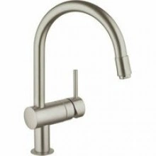 Смеситель для кухни GROHE Minta с вытяжным C-изливом, суперсталь (32918DC0)