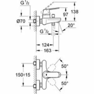 Готовый комплект для ванной комнаты GROHE Eurosmart Cosmopolitan (NB0002-2/S) Готовый комплект для ванной комнаты GROHE Eurosmart Cosmopolitan (NB0002-2/S)