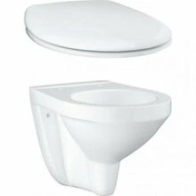 Унитаз подвесной GROHE Bau Ceramic с сиденьем, альпин-белый (NW0104)