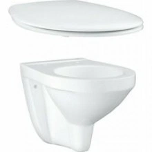 Унитаз подвесной GROHE Bau Ceramic с сиденьем с микролифтом, альпин-белый (NW0105)