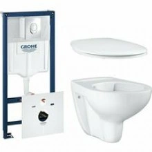 Комплект инсталляции GROHE Rapid SL 4 в 1 с унитазом Bau Ceramic и сиденьем с микролифтом (NW0117)