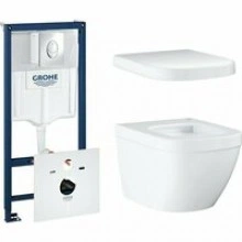 Комплект инсталляции GROHE Rapid SL 4 в 1 с унитазом Euro Ceramic и сиденьем (NW0130)