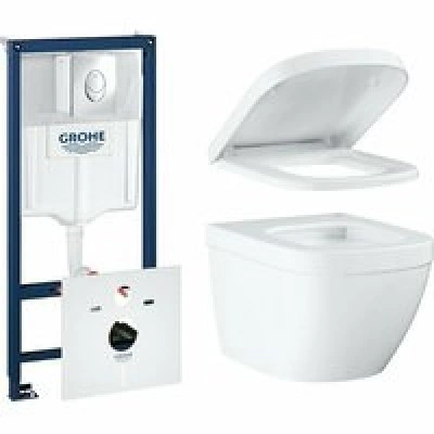 Комплект инсталляции GROHE Rapid SL 4 в 1 с унитазом Euro Ceramic и сиденьем с микролифтом (NW0133) Комплект инсталляции GROHE Rapid SL 4 в 1 с унитазом Euro Ceramic и сиденьем с микролифтом (NW0133)