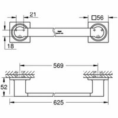Держатель для полотенца GROHE Allure, 600 мм, темный графит глянец (40341A01) Держатель для полотенца GROHE Allure, 600 мм, темный графит глянец (40341A01)