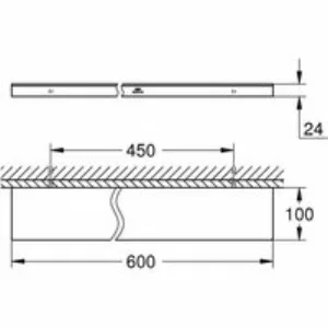 Полочка GROHE Allure, темный гранит глянец (40965DL1) Полочка GROHE Allure, темный гранит глянец (40965DL1)