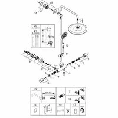 Душевая система GROHE Rainshower SmartActive 310 с термостатом для душа, суперсталь (26836DC0) Душевая система GROHE Rainshower SmartActive 310 с термостатом для душа, суперсталь (26836DC0)