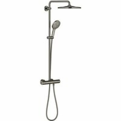 Душевая система GROHE Rainshower SmartActive 310 с термостатом для душа, темный графит глянцевый (26836A00)