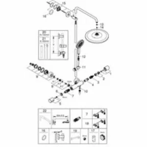 Душевая система GROHE Rainshower SmartActive 310 с термостатом для душа, холодный рассвет глянец (26836GL0) Душевая система GROHE Rainshower SmartActive 310 с термостатом для душа, холодный рассвет глянец (26836GL0)