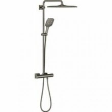 Душевая система GROHE Rainshower SmartActive 310 Cube с термостатом для душа, темный графит глянцевый (26837A00)
