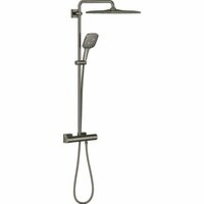 Душевая система GROHE Rainshower SmartActive 310 Cube с термостатом для душа, темный графит глянцевый (26837A00) Душевая система GROHE Rainshower SmartActive 310 Cube с термостатом для душа, темный графит глянцевый (26837A00)