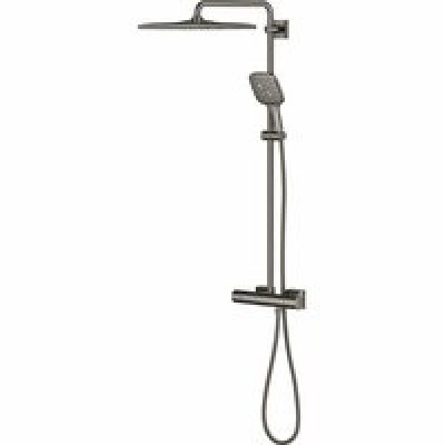 Душевая система GROHE Rainshower SmartActive 310 Cube с термостатом для душа, темный графит глянцевый (26837A00) Душевая система GROHE Rainshower SmartActive 310 Cube с термостатом для душа, темный графит глянцевый (26837A00)