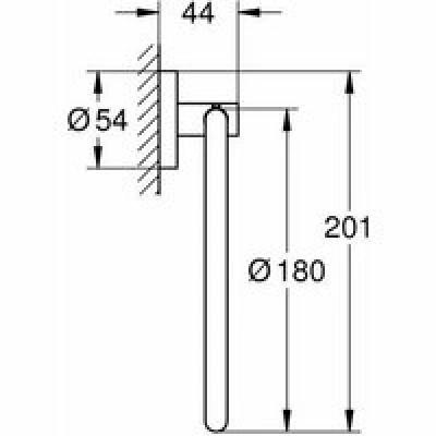 Кольцо для полотенца GROHE Start Ø 180 мм, матовый чёрный (411742430) Кольцо для полотенца GROHE Start Ø 180 мм, матовый чёрный (411742430)