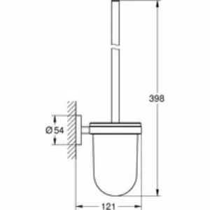 Туалетный ёршик GROHE Start с держателем, матовый чёрный (411852430) Туалетный ёршик GROHE Start с держателем, матовый чёрный (411852430)