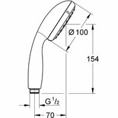 Ручной душ GROHE Vitalio Start, 2 режима, черный (279462430) Ручной душ GROHE Vitalio Start, 2 режима, черный (279462430)