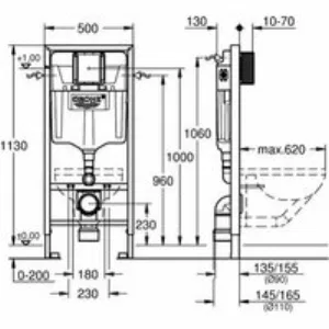Комплект инсталляции GROHE Solido 4 в 1, с подвесным унитазом Lecico Sydney, сиденьем с крышкой и панелью смыва Skate Air (хром) (39460000) Комплект инсталляции GROHE Solido 4 в 1, с подвесным унитазом Lecico Sydney, сиденьем с крышкой и панелью смыва Skate Air (хром) (39460000)