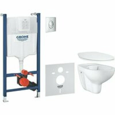 Комплект инсталляции GROHE Solido 5 в 1 с унитазом Bau Ceramic и сиденьем (39888000) Комплект инсталляции GROHE Solido 5 в 1 с унитазом Bau Ceramic и сиденьем (39888000)