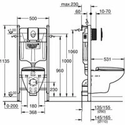 Комплект инсталляции GROHE Solido 5 в 1 с унитазом Bau Ceramic и сиденьем (39888000) Комплект инсталляции GROHE Solido 5 в 1 с унитазом Bau Ceramic и сиденьем (39888000)