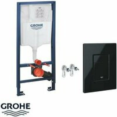 Комплект инсталляции GROHE Rapid SL 3 в 1 для подвесного унитаза, черный глянец (39940000) Комплект инсталляции GROHE Rapid SL 3 в 1 для подвесного унитаза, черный глянец (39940000)