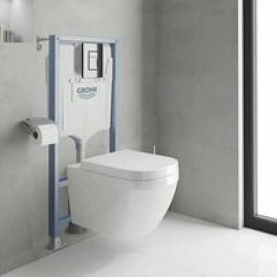 Комплект инсталляции GROHE Rapid SL 3 в 1 для подвесного унитаза, черный глянец (39940000) Комплект инсталляции GROHE Rapid SL 3 в 1 для подвесного унитаза, черный глянец (39940000)