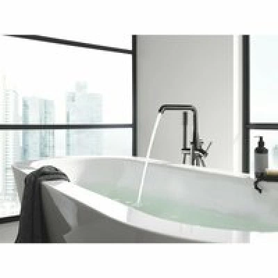 Внешняя часть смесителя для ванны GROHE Essence напольного монтажа, темный графит глянец (25248A01) Внешняя часть смесителя для ванны GROHE Essence напольного монтажа, темный графит глянец (25248A01)