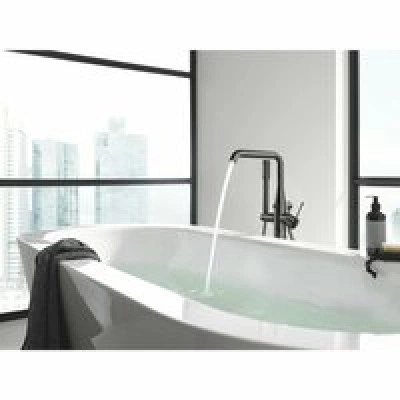 Внешняя часть смесителя для ванны GROHE Essence напольного монтажа, темный графит матовый (25248AL1) Внешняя часть смесителя для ванны GROHE Essence напольного монтажа, темный графит матовый (25248AL1)