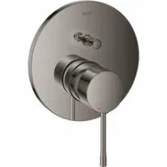 Внешняя часть смесителя для ванны GROHE Essence скрытого монтажа на 2 потребителя, круглая, темный графит глянец (24167A01)