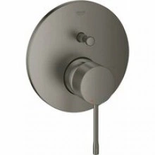 Внешняя часть смесителя для ванны GROHE Essence скрытого монтажа на 2 потребителя, круглая, темный графит матовый (24167AL1)