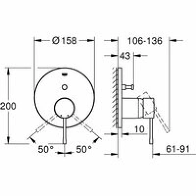 Внешняя часть смесителя для ванны GROHE Essence на 2 потребителя, холодный рассвет матовый (24167GN1) Внешняя часть смесителя для ванны GROHE Essence на 2 потребителя, холодный рассвет матовый (24167GN1)