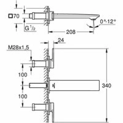 Внешняя часть смесителя для раковины GROHE Allure скрытого монтажа, на 3 отверстия, M-Size, хром (20193002) Внешняя часть смесителя для раковины GROHE Allure скрытого монтажа, на 3 отверстия, M-Size, хром (20193002)