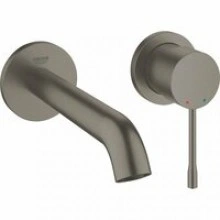Внешняя часть смесителя для раковины GROHE Essence скрытого монтажа, на 2 отверстия, M-Size, темный графит матовый (29192AL1)