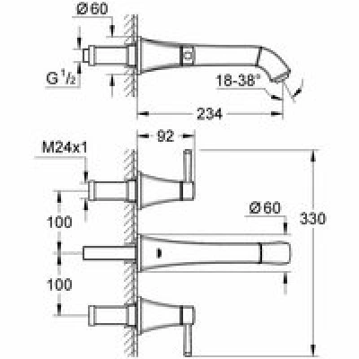 Внешняя часть смесителя для раковины GROHE Grandera, на 3 отверстия, M-Size, теплый закат глянец (20415DA0) Внешняя часть смесителя для раковины GROHE Grandera, на 3 отверстия, M-Size, теплый закат глянец (20415DA0)