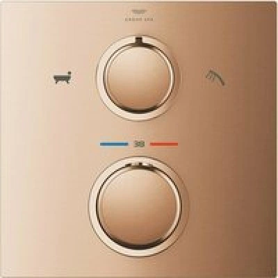 Внешняя часть термостата для ванны GROHE Allure скрытого монтажа на 2 потребителя, квадратная, теплый закат матовый (19446DL2) Внешняя часть термостата для ванны GROHE Allure скрытого монтажа на 2 потребителя, квадратная, теплый закат матовый (19446DL2)