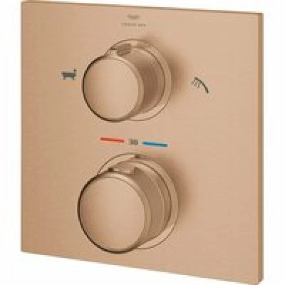 Внешняя часть термостата для ванны GROHE Allure скрытого монтажа на 2 потребителя, квадратная, теплый закат матовый (19446DL2) Внешняя часть термостата для ванны GROHE Allure скрытого монтажа на 2 потребителя, квадратная, теплый закат матовый (19446DL2)