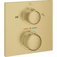 Внешняя часть термостата для ванны GROHE Allure скрытого монтажа на 2 потребителя, квадратная, холодный рассвет матовый (19446GN2)