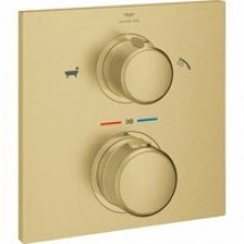 Внешняя часть термостата для ванны GROHE Allure скрытого монтажа на 2 потребителя, квадратная, холодный рассвет матовый (19446GN2)