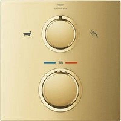 Внешняя часть термостата для ванны GROHE Allure скрытого монтажа на 2 потребителя, квадратная, холодный рассвет матовый (19446GN2) Внешняя часть термостата для ванны GROHE Allure скрытого монтажа на 2 потребителя, квадратная, холодный рассвет матовый (19446GN2)